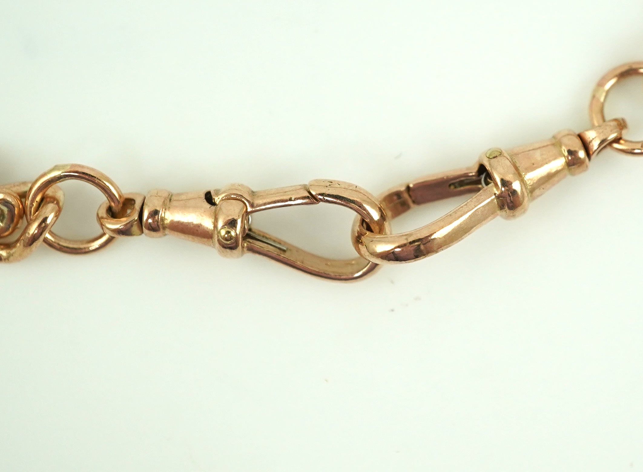 A 9ct gold Albert chain